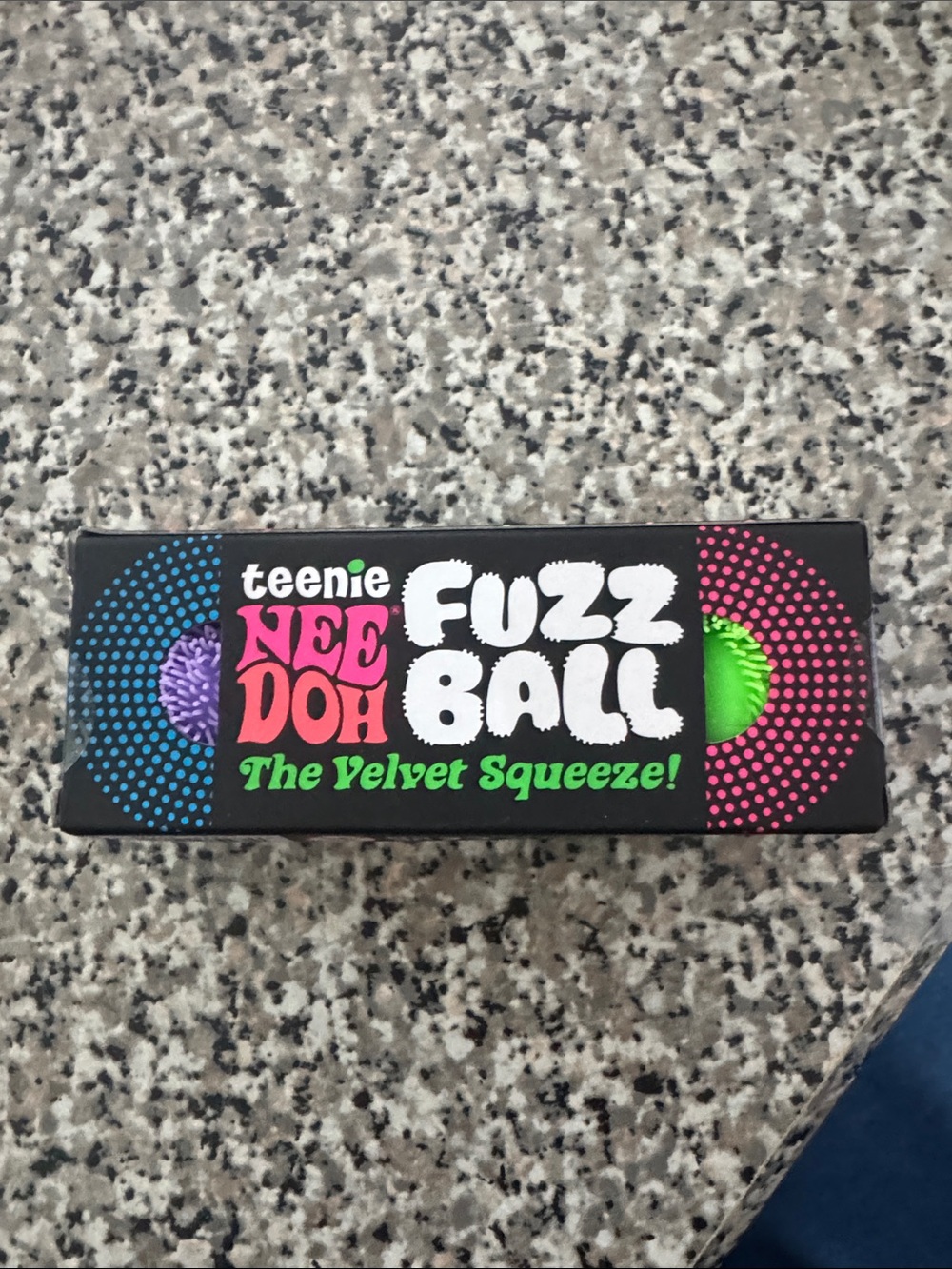 teenie NEE DOH Fuzz Ball - Black Box with Neon Accents